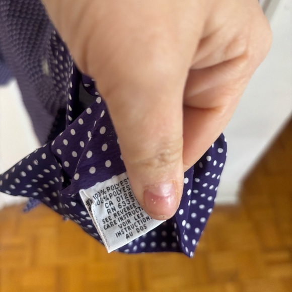 Vintage Ports 80s oversized purple and polka dot shirt - Picture 3 of 6